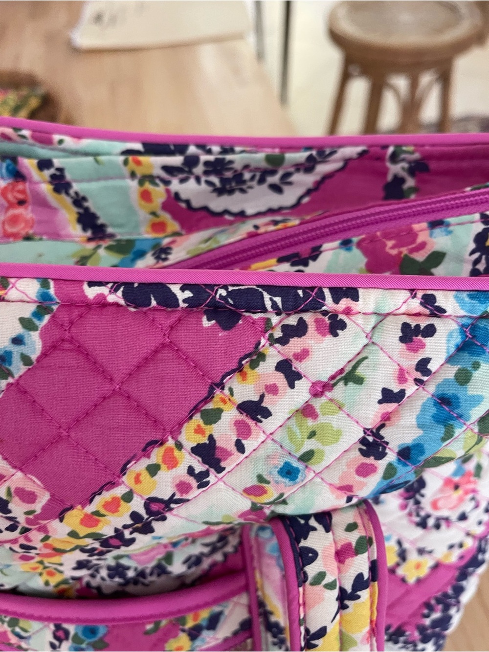 Vera Bradley Pink Quilted Floral Patchwork Tote